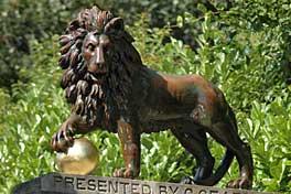 sculptures of lions